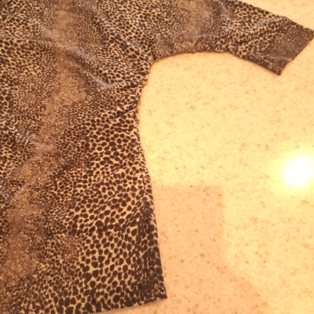 Talbots Animal Print Button Front Cardigan - Picture 9 of 11